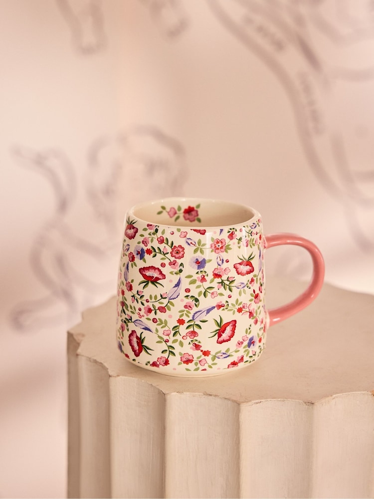 Cath Kidston Set of 4 Cream Spring Birds Floral Billie Mug - Image 1 of 4