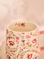 Cath Kidston Set of 4 Cream Spring Birds Floral Billie Mug - Image 2 of 4