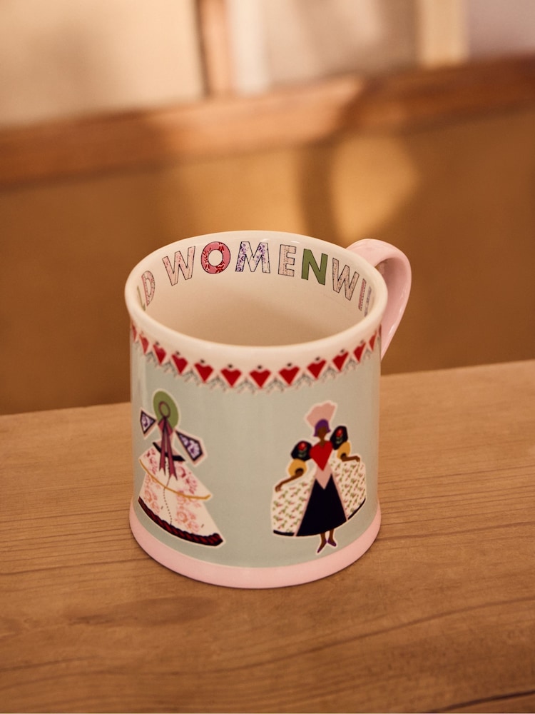 Cath Kidston Green Wild Flowers Wild Women Mug and Tea Towel Set - Image 2 of 6
