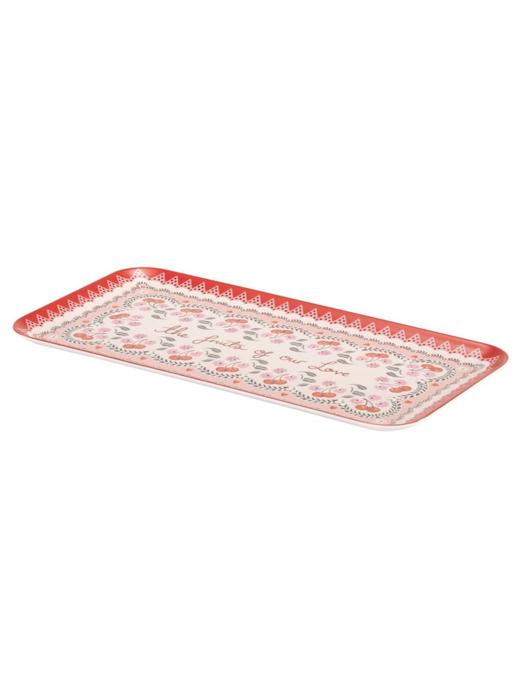 Cath Kidston Pink Cherry Melamine So2 Rectangular Platter - Image 2 of 2