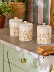 Cath Kidston Cream Painted Table Ceramic Storage Canister Set - Image 1 of 7