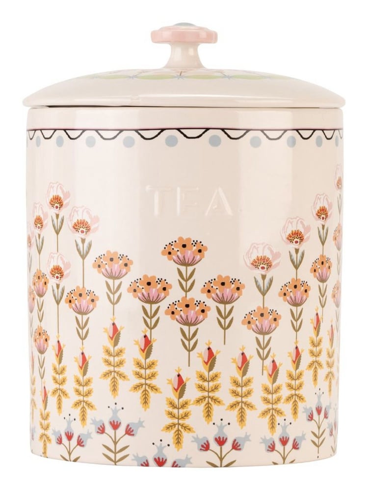 Cath Kidston Cream Painted Table Ceramic Storage Canister Set - Image 2 of 7 Cath Kidston Cream Painted Table Ceramic Storage Canister Set - Image 2 of 7