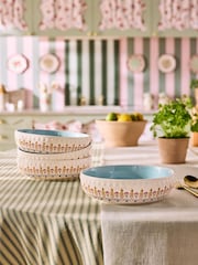 Cath Kidston Set of 4 Cream Painted Table Pasta Bowls - Image 1 of 3