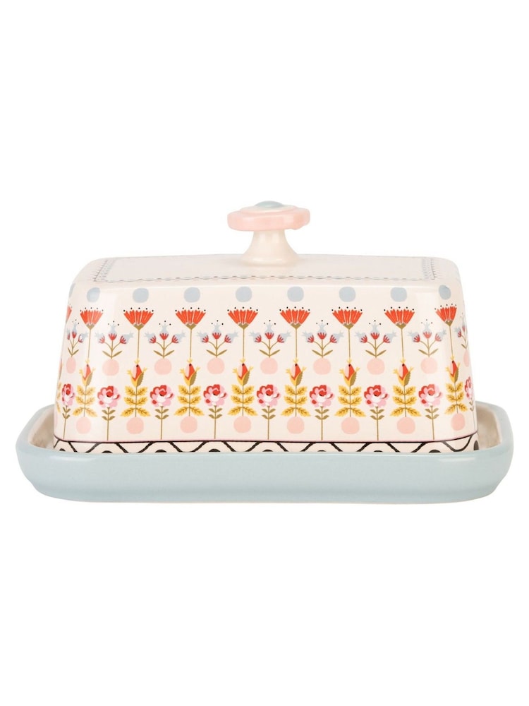 Cath Kidston White Painted Table Butter Dish - Image 1 of 1