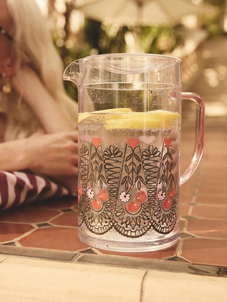 Cath Kidston Clear Cherry Picnic Pitcher Jug - Image 1 of 5