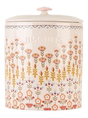 Cath Kidston Cream Painted Table Ceramic Biscuit Jar - Image 2 of 3