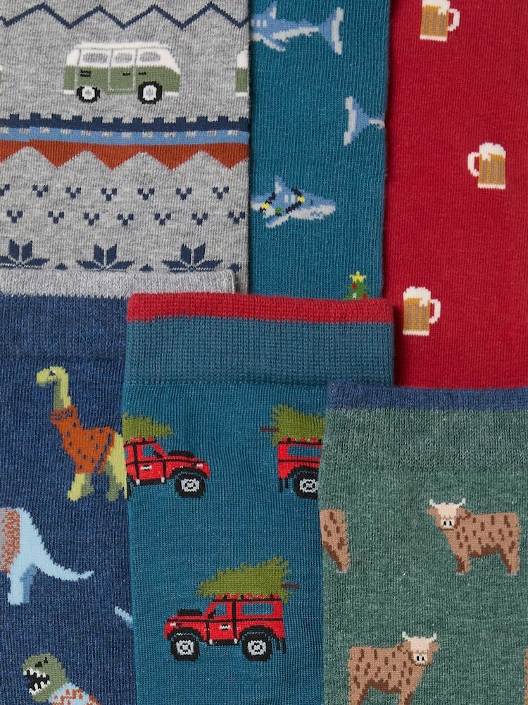 Multi Mens 12 Pack of Socks Advent Calendar - Image 2 of 3