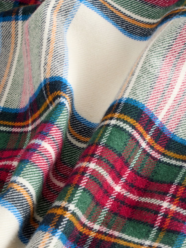 Cream Check Matching Family Christmas Button Through Pyjamas - Image 15 of 15
