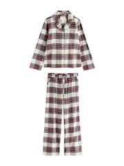 Cream Check Matching Family Christmas Button Through Pyjamas - Image 16 of 16