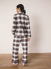 Cream Check Matching Family Christmas Button Through Pyjamas - Image 6 of 16