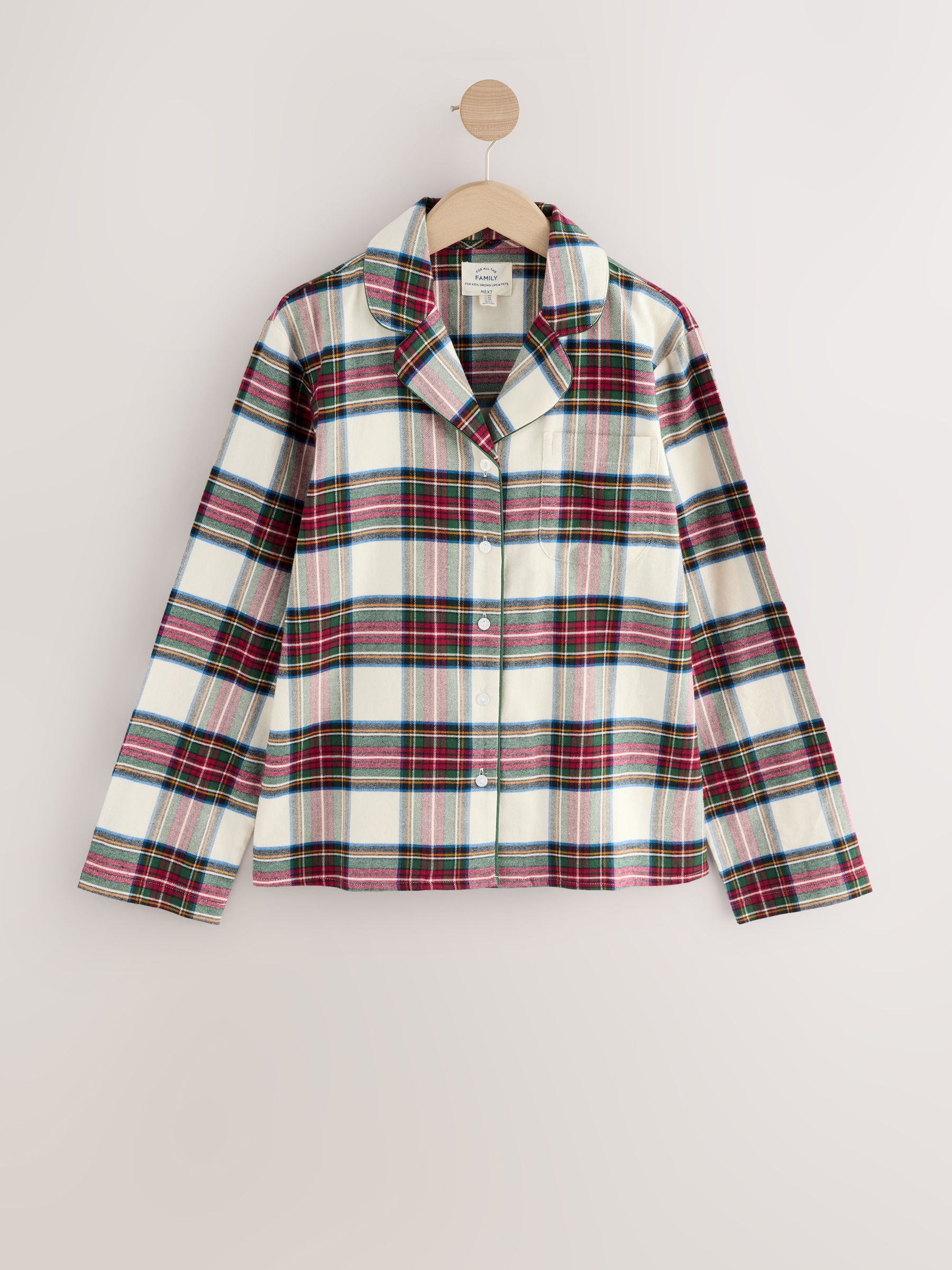 Buy Red/White Check Matching Family Christmas Button Through Pyjamas ...