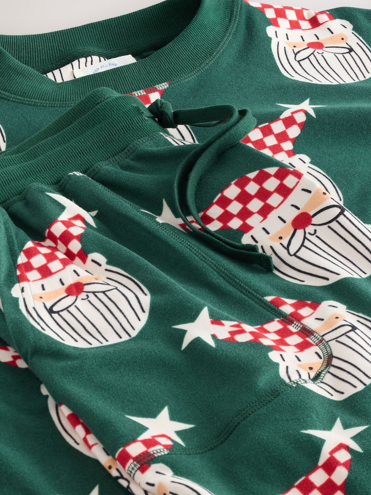 Green Santa Matching Family Christmas Cosy Long Sleeve Pyjamas - Image 7 of 7