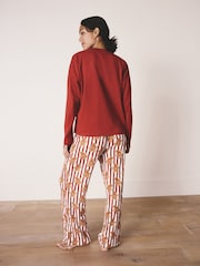 Red Gingerbread Matching Family Christmas Cosy Long Sleeve Pyjamas - Image 3 of 10
