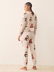 Oatmeal Hamish The Highland Cow Matching Family Christmas Cosy Long Sleeve Pyjamas - Image 7 of 10