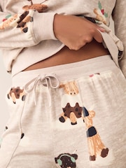 Oatmeal Hamish The Highland Cow Matching Family Christmas Cosy Long Sleeve Pyjamas - Image 8 of 10