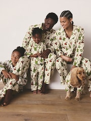 Cream The Grinch Matching Family Christmas Button Through Pyjamas - Image 5 of 5