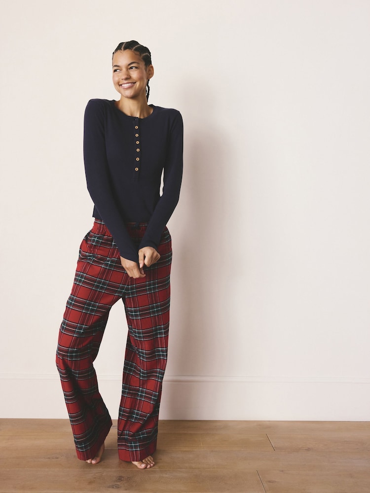 Red Flannel Check Matching Family Christmas Long Sleeve Pyjamas - Image 1 of 10 Red Flannel Check Matching Family Christmas Long Sleeve Pyjamas - Image 1 of 10