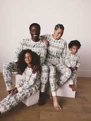Black/White Hamish The Highland Cow Matching Family Christmas Long Sleeve Pyjamas - Image 3 of 3