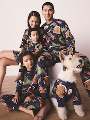 Navy Pudding Matching Family Christmas Long Sleeve Pyjamas - Image 3 of 3