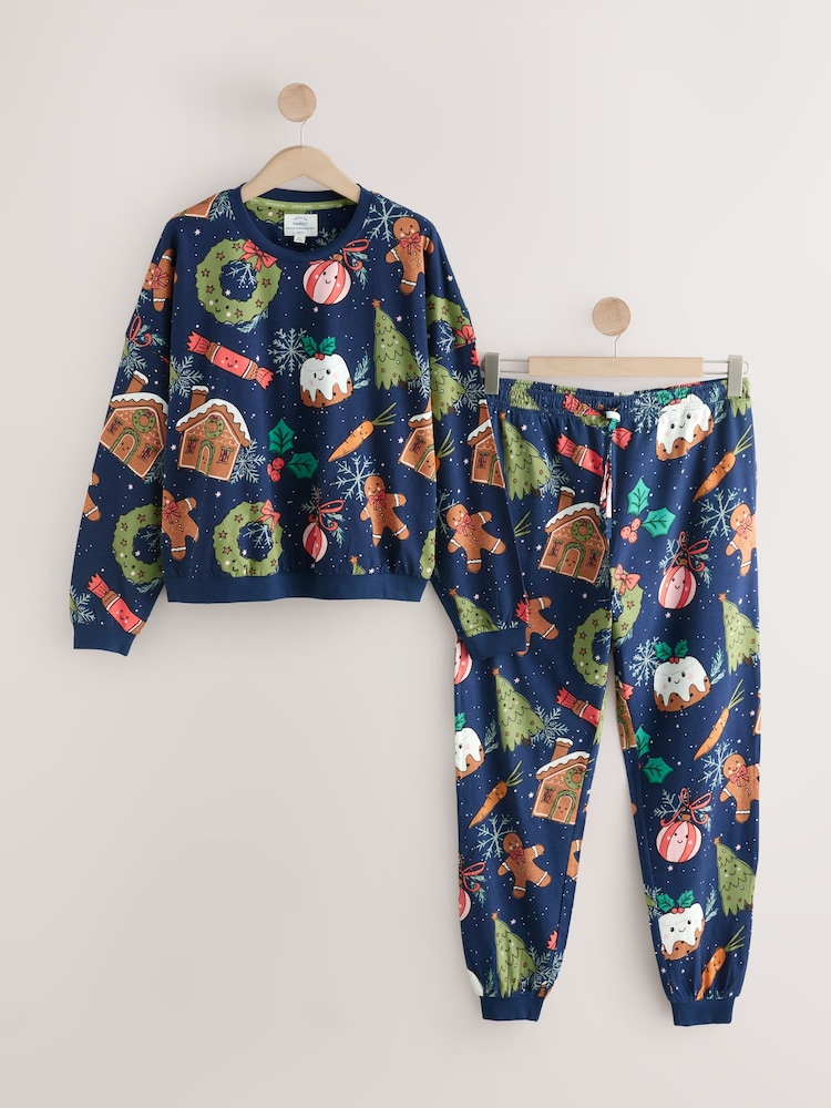 Buy Navy Pudding Matching Family Christmas Cosy Long Sleeve