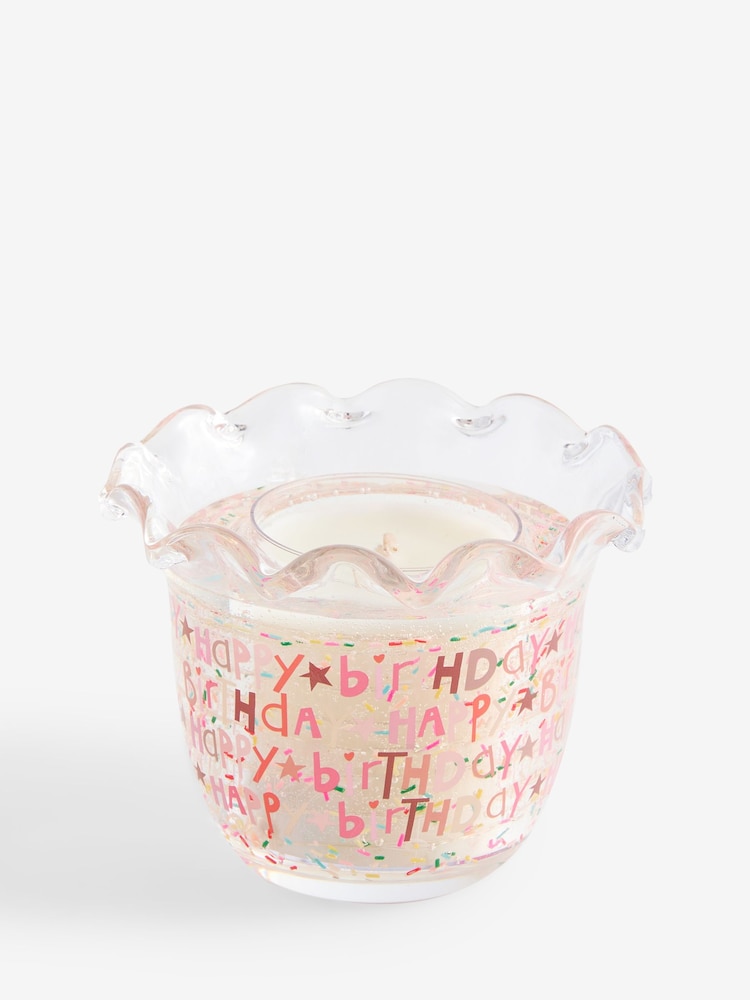 Vanilla & Cocoa Bean Happy Birthday Decorative Light Up Candle - Image 4 of 4