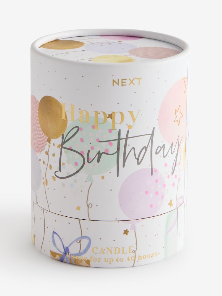 White Jasmine Happy Birthday Classic Balloon Candle - Image 4 of 4