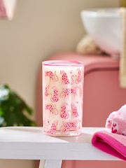 Dark Orchid & Patchouli Pink Animal Print Leopard Pillar Candle - Image 2 of 4