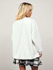 Ecru White Official Nirvana License Graphic Print Crewneck Sweatshirt - Image 4 of 8