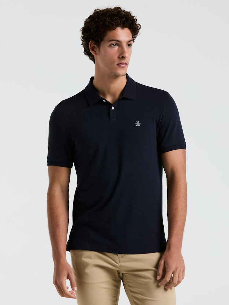 Голубой - Original Penguin Daddy Pique 100% Cotton Polo Shirt - Image 1 of 5