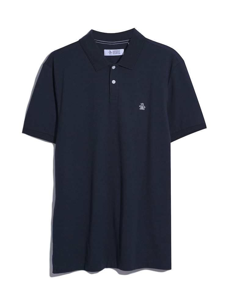 Голубой - Original Penguin Daddy Pique 100% Cotton Polo Shirt - Image 5 of 5