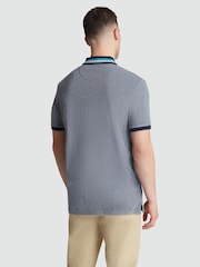 Original Penguin Blue Birdseye Pique 100% Cotton Polo Shirt - Image 2 of 5