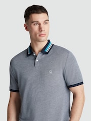 Original Penguin Blue Birdseye Pique 100% Cotton Polo Shirt - Image 4 of 5