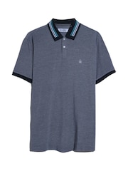 Original Penguin Blue Birdseye Pique 100% Cotton Polo Shirt - Image 5 of 5