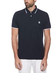 Original Penguin Textured Short Sleeve 100% Polo Shirt - Image 1 of 4