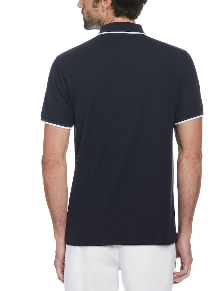 Original Penguin Textured Short Sleeve 100% Polo Shirt - Image 2 of 4