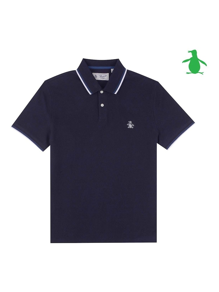 Original Penguin Textured Short Sleeve 100% Polo Shirt - Image 4 of 4 Original Penguin Textured Short Sleeve 100% Polo Shirt - Image 4 of 4