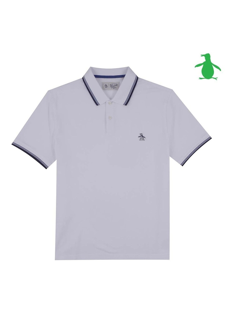 Original Penguin Textured Short Sleeve 100% Polo Shirt - Image 4 of 4