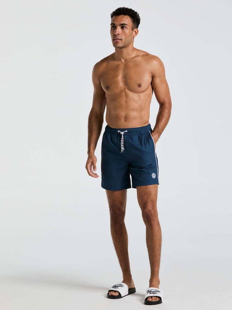 Original Penguin Blue Earl Swim Shorts - Image 1 of 5