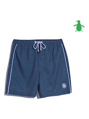 Original Penguin Blue Earl Swim Shorts - Image 5 of 5