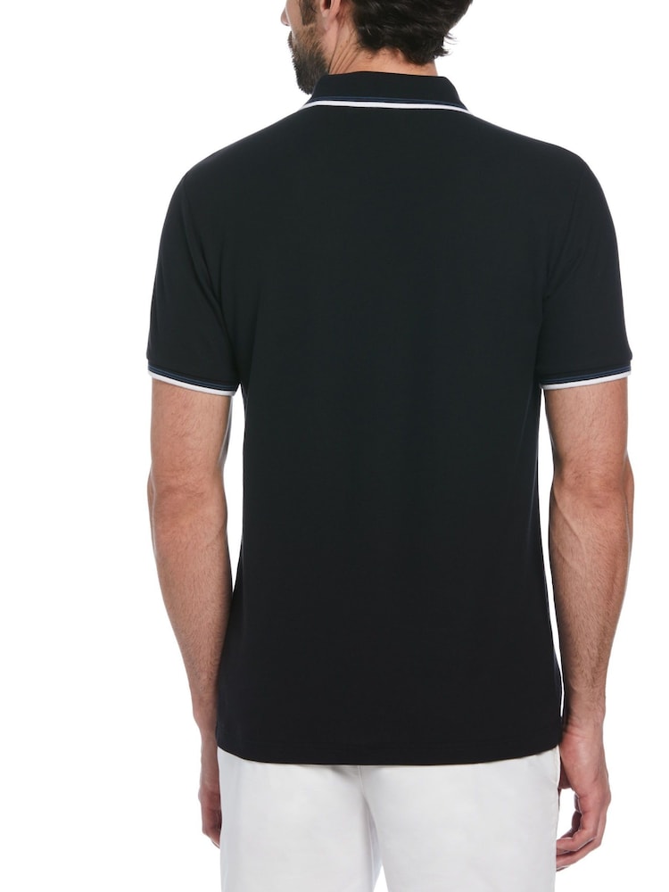 Original Penguin Textured Short Sleeve 100% Polo Shirt - Image 2 of 4