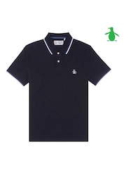 Original Penguin Textured Short Sleeve 100% Polo Shirt - Image 4 of 4