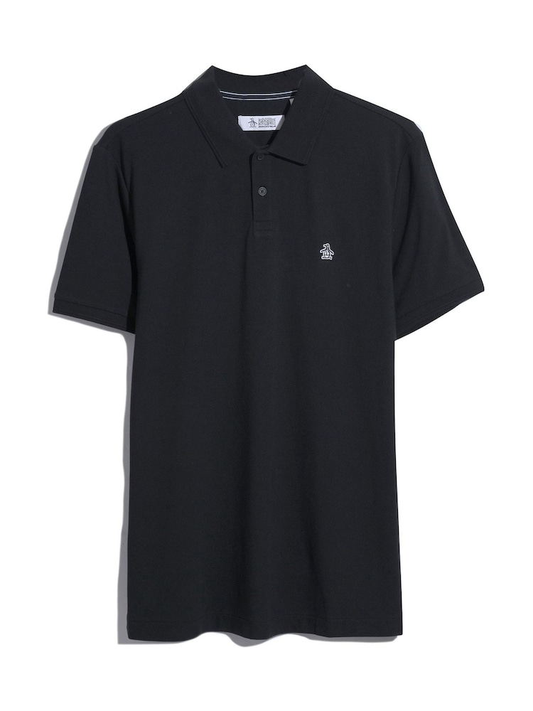 أسود - Original Penguin Daddy Pique 100% Cotton Polo Shirt - صورة 5 من 5