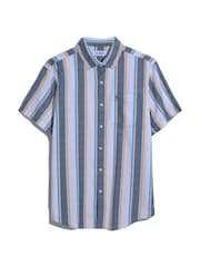 Original Penguin Blue Striped Crinkle Shirt - Image 5 of 5