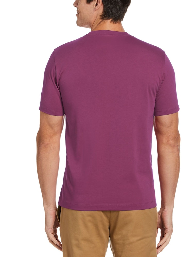 Пурпурный - Original Penguin Футболка с логотипом Pin Point 100% хлопок - Image 2 of 3