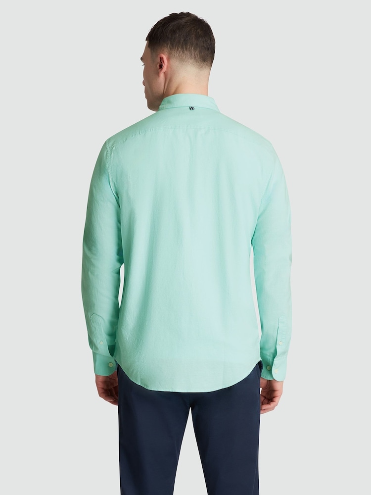 Original Penguin Blue Oxford Stretch Long Sleeve Shirt - Image 2 of 5