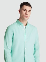 Original Penguin Blue Oxford Stretch Long Sleeve Shirt - Image 4 of 5