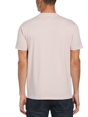 Розовый с принтом лосо - Original Penguin Футболка с логотипом Pin Point 100% хлопок - Image 2 of 2