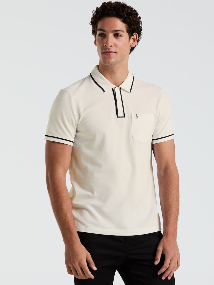 Бежевый хром - Рубашка поло из пике Original Penguin Earl - Image 1 of 6