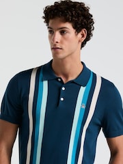 قميص بولو أزرق خطوط بالطول من Original Penguin - صورة 3 من 5