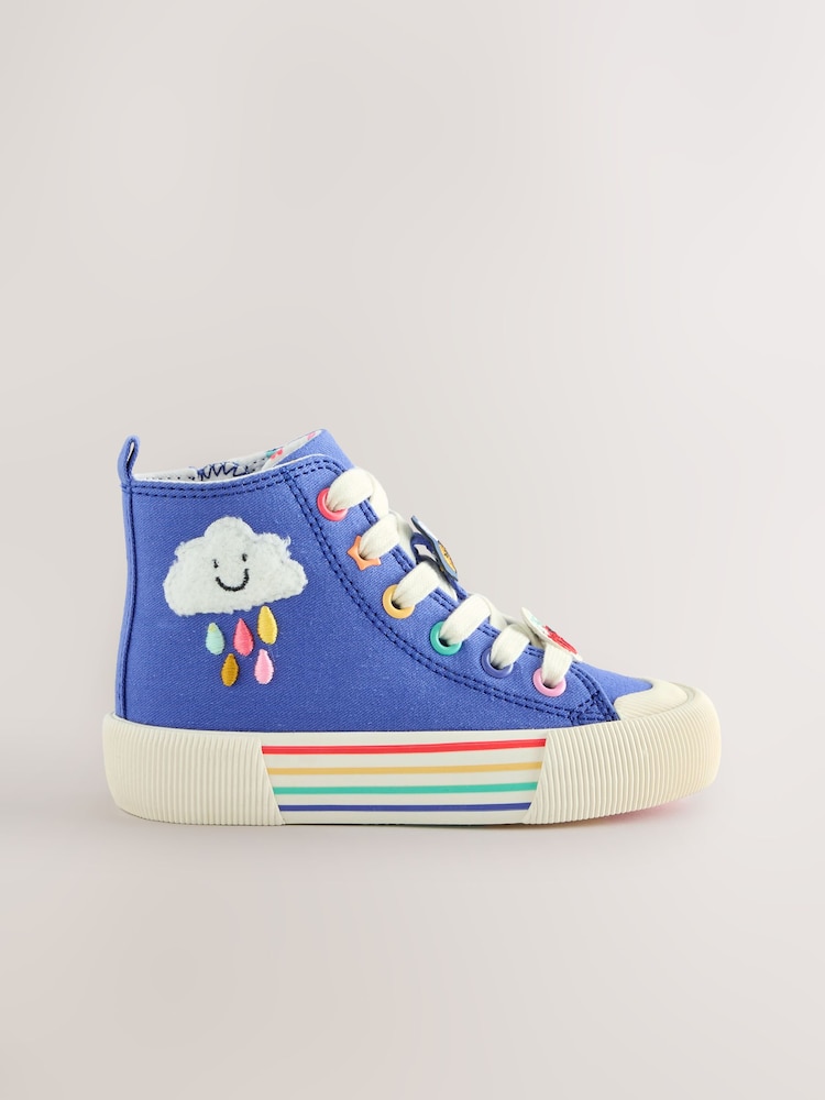 Blue Character Appliqué Standard Fit (F) High Top - Image 2 of 5 Blue Character Appliqué Standard Fit (F) High Top - Image 2 of 5